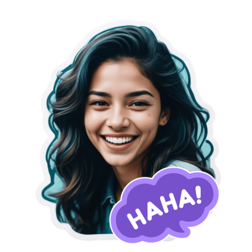 Hahaha Women Stickers -Theme:4