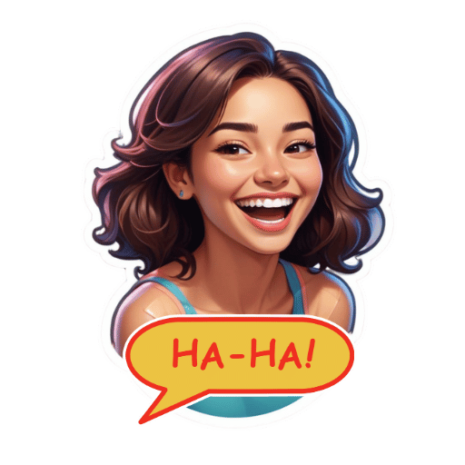 Hahaha Women Stickers -Theme:3