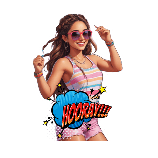 Hooray Women Stickers-Theme:5