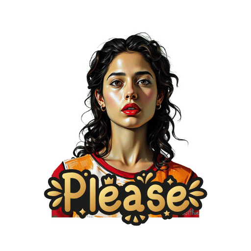 Please Woman Stickers-Theme:6