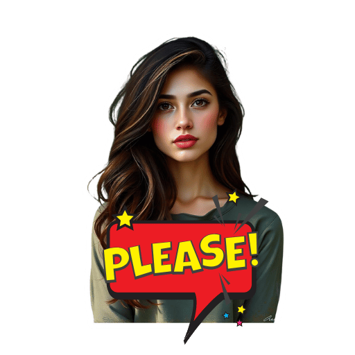 Please Woman Stickers-Theme:5