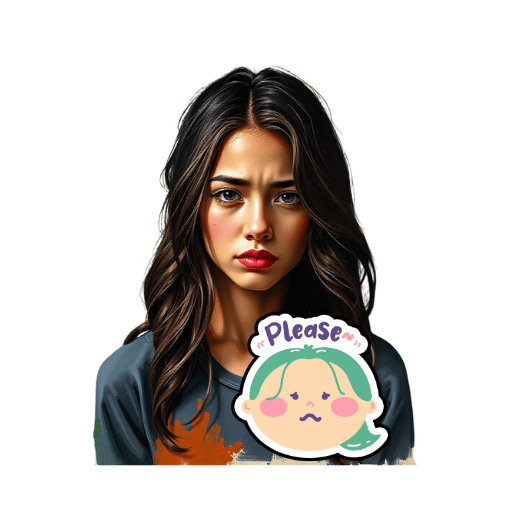 Please Woman Stickers-Theme:4