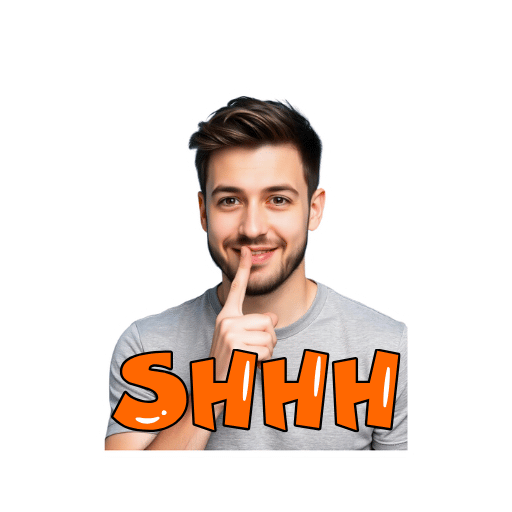 Shhh Men Stickers-Theme:6