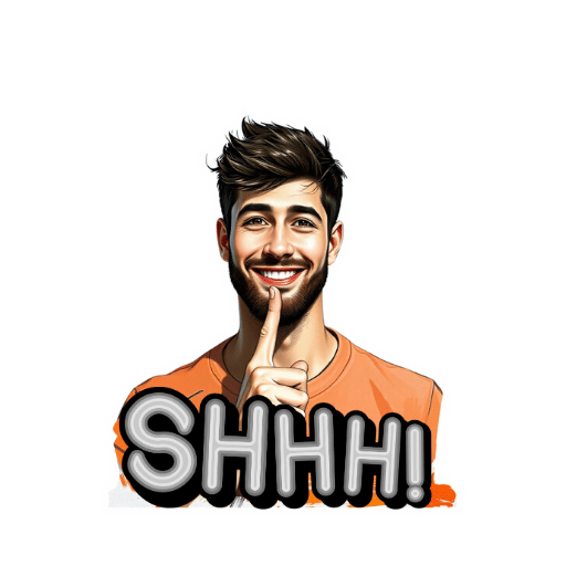 Shhh Men Stickers-Theme:5