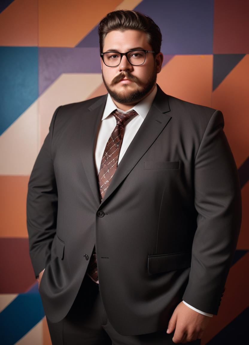 Corporate Headshots Plus Size Men: Image Frames & Art Portraits-Theme:4